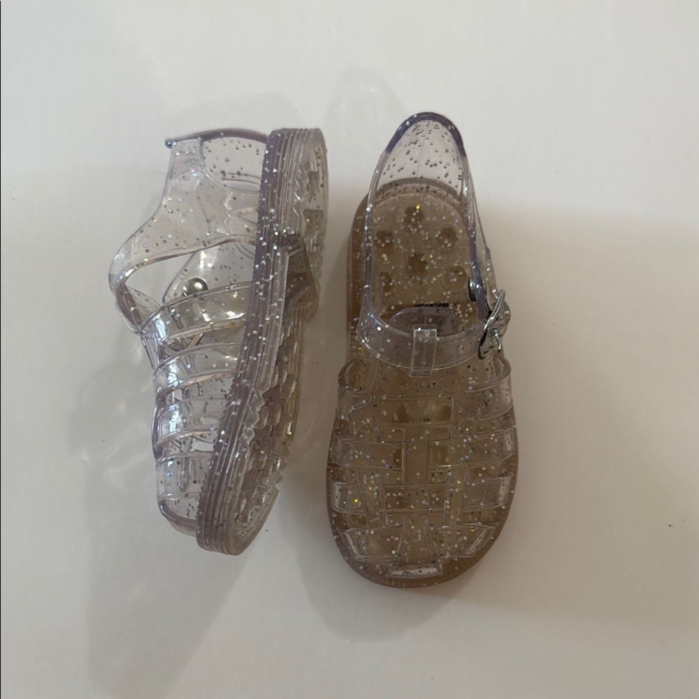 GAP Baby Popular Clear Sparkle Jelly Sandals Strawberry Scented